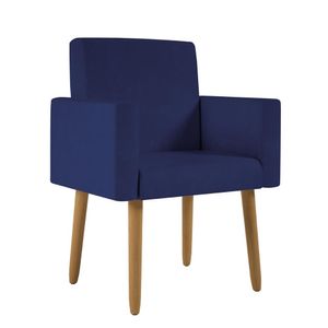 Poltrona Decorativa - Escritório - Recepção - Sala De Estar Azul-marinho