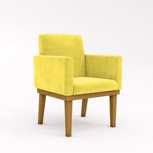 Cadeira Poltrona Reforçada - Escritório - Cor Amarelo