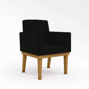 Poltrona Com Base Mais Reforçada -  Cor Preto  - Balaqui Decor