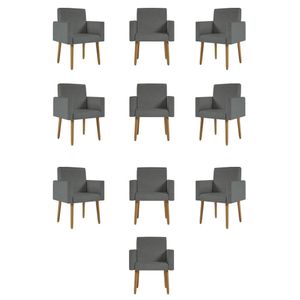 Kit 10 Cadeiras Poltronas Decorativa - Escritório - Recepção