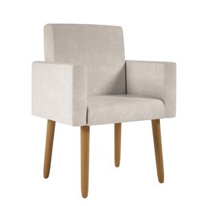 Cadeira Poltrona Decorativa - Escritório - Recepção - Bege