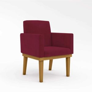 Cadeira Poltrona Reforçada - Escritório - Cor Marsala