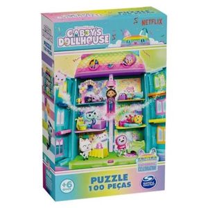 Quebra Cabeça 100 Peças Gabby's Dollhouse Brilhante Grow 04690