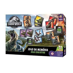 Jogo Super Memória Jurassic World 108 Peças Mimo 2046