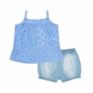 Conjunto Bebê Menina Bata Laíse Short Jeans TMX