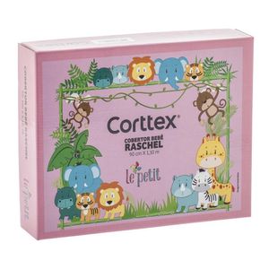 Cobertor Raschel Le Petit Bebê Menina Gatinha Xadrez Corttex