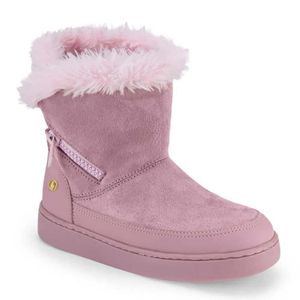 Bota Infantil Menina Bibi Urban Boots Com Pelo Rosa