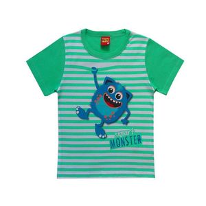 Camiseta Infantil Menino Com Listra Monstrinho