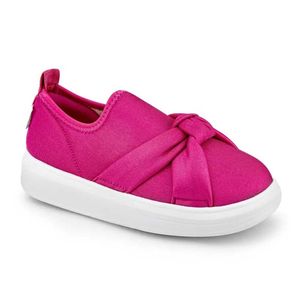 Tênis Infantil Menina Bibi Glam Pink Com Laço