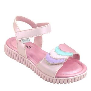 SANDÁLIA PAPETE INFANTIL PAMPILI CANDY CORAÇÕES ROSA SUSPIRO