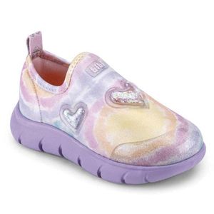 Tênis Infantil Bibi Energy Baby 2.0 Tie Dye Lilás Coração