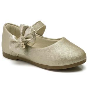 Sapatilha Infantil Klin Princesa Mini 152 Laço Dourado