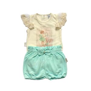 Conjunto Para Bebê Menina Paintings Manga Curta-P