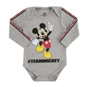 Body Longo Bebê Mickey Divertido Mescla Marlan