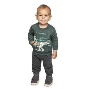 Conjunto Infantil Menino Moletinho Peluciado Dinossauro Elian