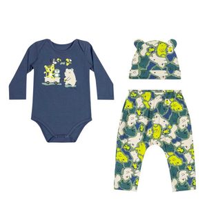 Kit Bebê Body Calça Saruel Touca Safari Elian