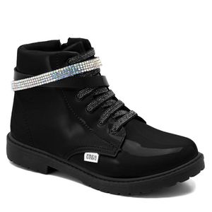 Bota Infantil Klin Rock 154 Pedrinhas Prata Preto