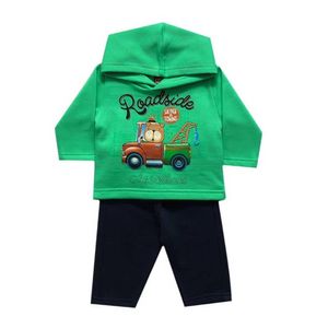 Conjunto Infantil Menino Manga Longa Em Moletom Forrado