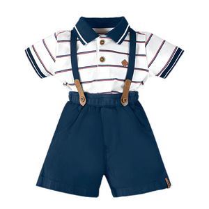 CONJUNTO BEBÊ CAMISETA POLO BERMUDA JEANS GLINNY