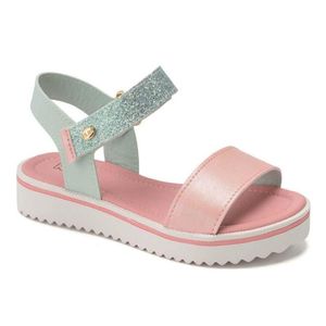 Sandália Infantil Klin Lola Azul Acqua/Rosa Doce/Rosa Holog