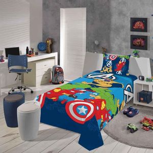 Jogo De Cama Microfibra Infantil Solteiro 3 Pçs Avengers Lepper