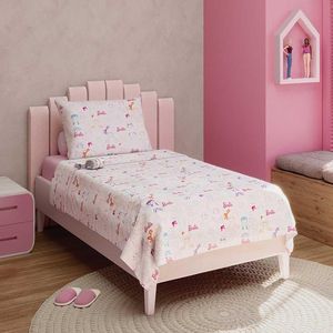 Jogo De Cama Infantil Barbie 100% Algodão 150 Fio 3pç Lepper