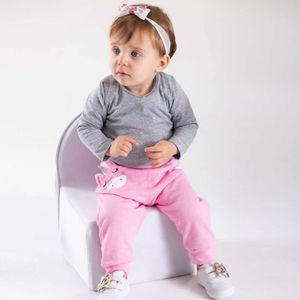 Calça Bebê Menina Molecotton Unicórnio Rosa Serelepe