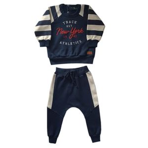 Conjunto Bebê Menino Moletom Peluciado Marinho Serelepe