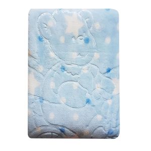 Cobertor Baby Menino Super Soft Em Relevo Estampado 80cmx110cm