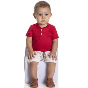 CONJUNTO MENINO CAMISETA BERMUDA MOLETINHO SERELEPE