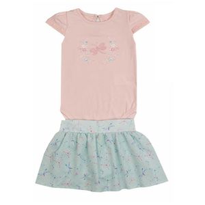 Conjunto Body Conforto Saia Shorts Bebê Menina Paraíso