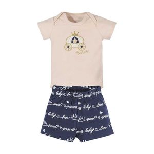 Conjunto Bebê Menina Body E Shorts Cotton Brandili Pêssego