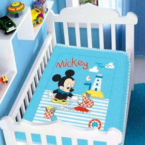 Cobertor Menino Jolitex Disney Baby Mickey Barquinho Azul