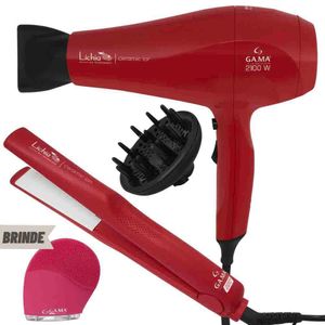 Kit Prancha E Secador De Cabelo Lichia  + Brinde 220v