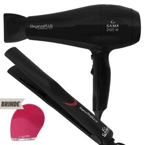 Kit Prancha E Secador De Cabelo Eleganza Plus + Brinde 127V