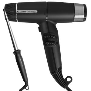 Kit Secador iQ Lite Black e Modelador Salon Curl Cônico 220V