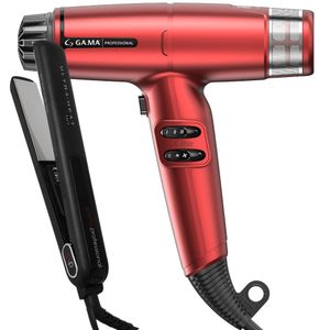 Kit Secador iQ Lite Max Red e Prancha Silk Chrome 220V