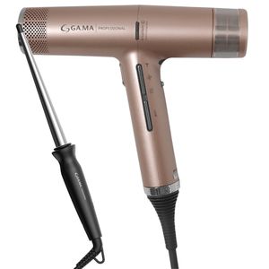 Kit Secador iQ3 Rose e Modelador Salon Curl Cônico 220V