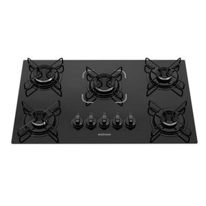 Cooktop 5 Bocas a Gás Tripla Chama Bivolt Preto Essencial Itatiaia