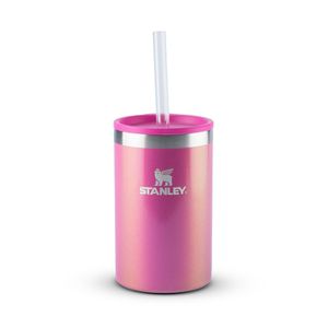 Porta Lata Can Cooler Térmico com Tampa Stanley Rosa Carnaval 296ML