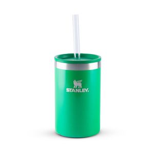 Porta Lata Can Cooler Térmico com Tampa Stanley Verde Carnaval 296ML