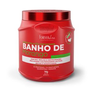 Máscara Banho De Verniz Morango Forever Liss 1kg