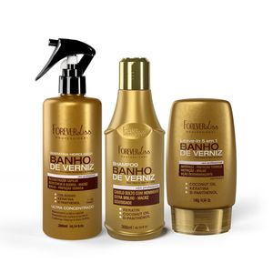 Kit Reconstrução De Brilho Banho De Verniz Forever Liss