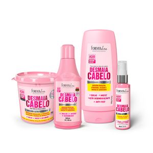 Kit Desmaia Cabelo Shampoo, Condicionador, Sérum E Máscara