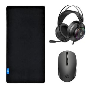 Kit Mouse Pad Speed Gamer + Mouse Óptico sem Fio + Headset 7.1 - HP