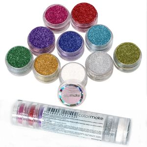 Kit Glitter Em Pó Contém 10 Cores-  Maquiagem Carnaval