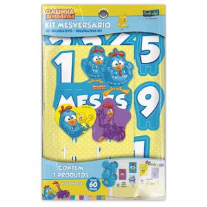 Kit Mesversário Galinha Pintadinha - 60 Peças de Decoração