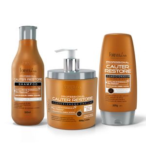 KIT CAUTERIZAÇÃO CAPILAR CAUTER RESTORE FOREVER LISS - MKT