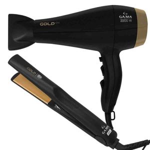 Kit Prancha E Secador De Cabelo Gold