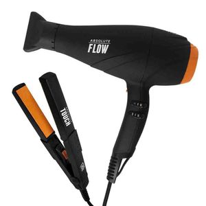 Kit Gbs Secador De Cabelo Flow E Mini Prancha Touch